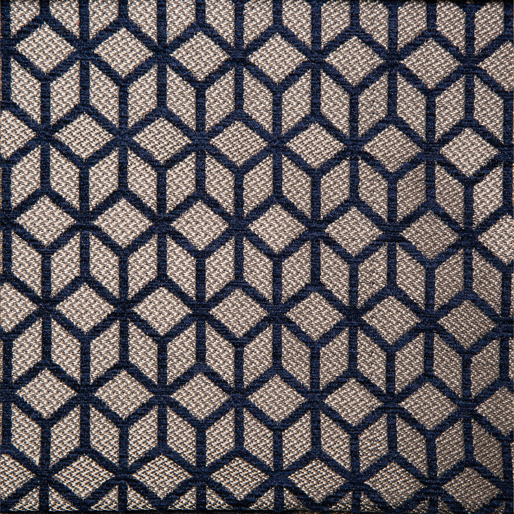 Upholstery fabric with geometric shapes and a woven texture. Andriali Contract